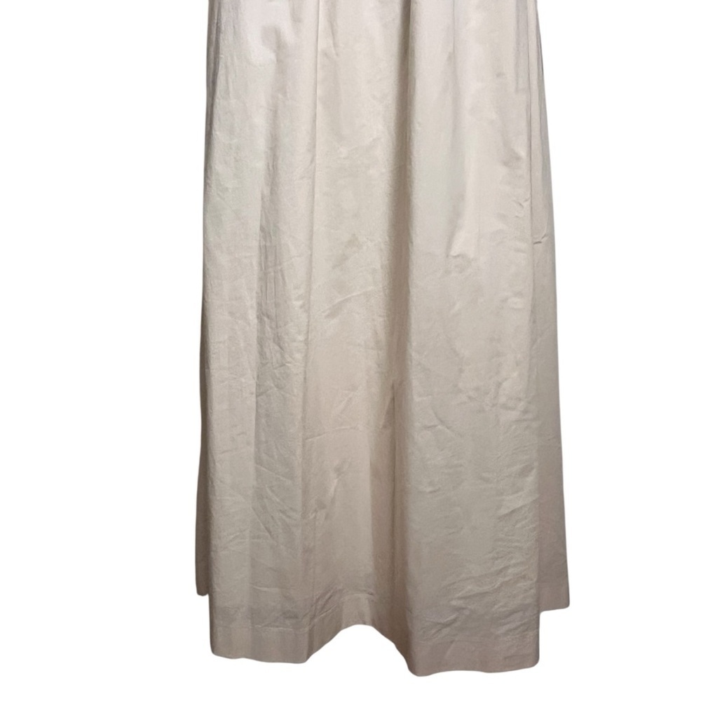 NWOT En Saison Poplin Cream Cotton Puff Sleeve Midi Dress Natural – Size Small - Picture 5 of 11